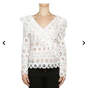 Self Portrait Broderie Blouse